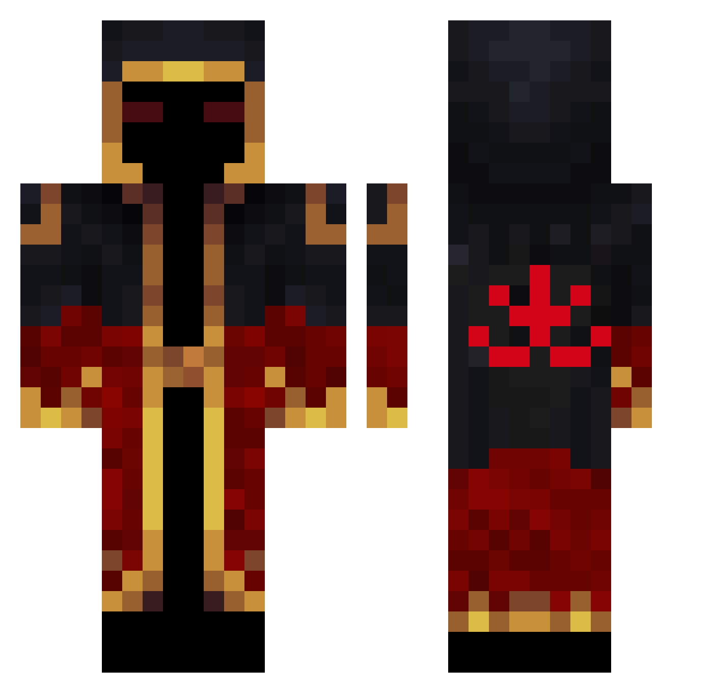 firewizerd Minecraft skin, front and back view