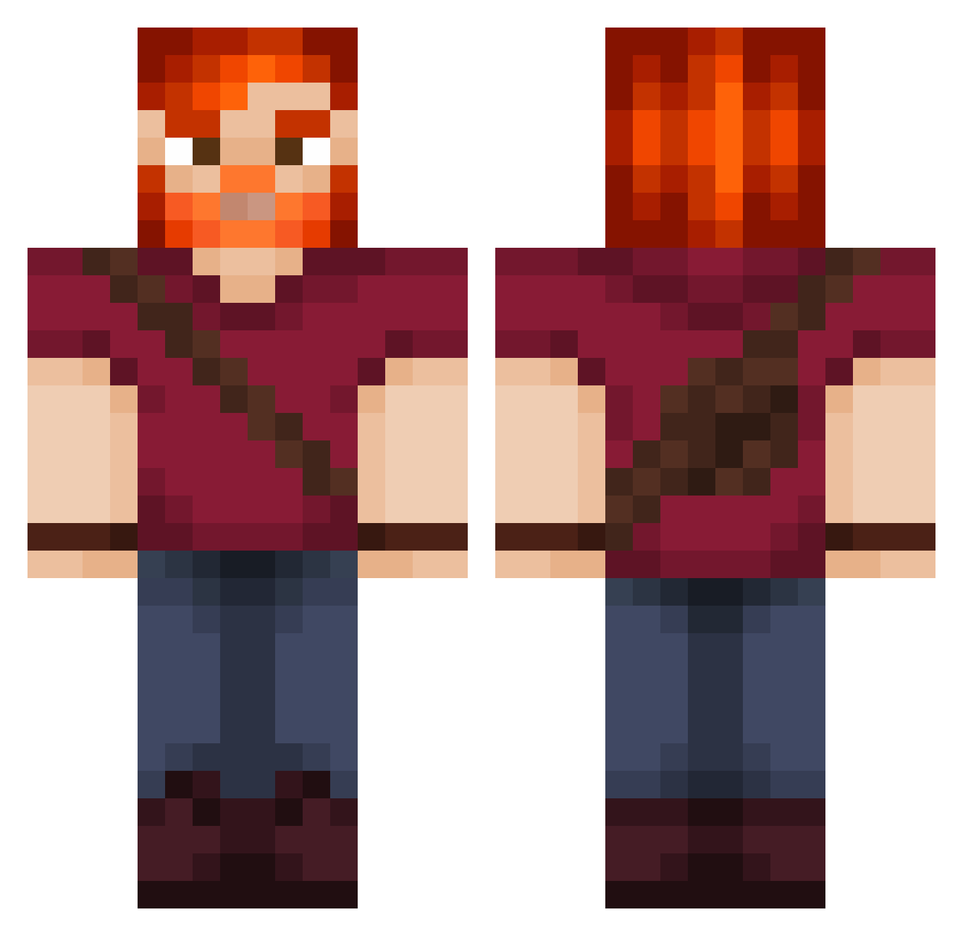 ShadeZz_ Minecraft skin, front and back view