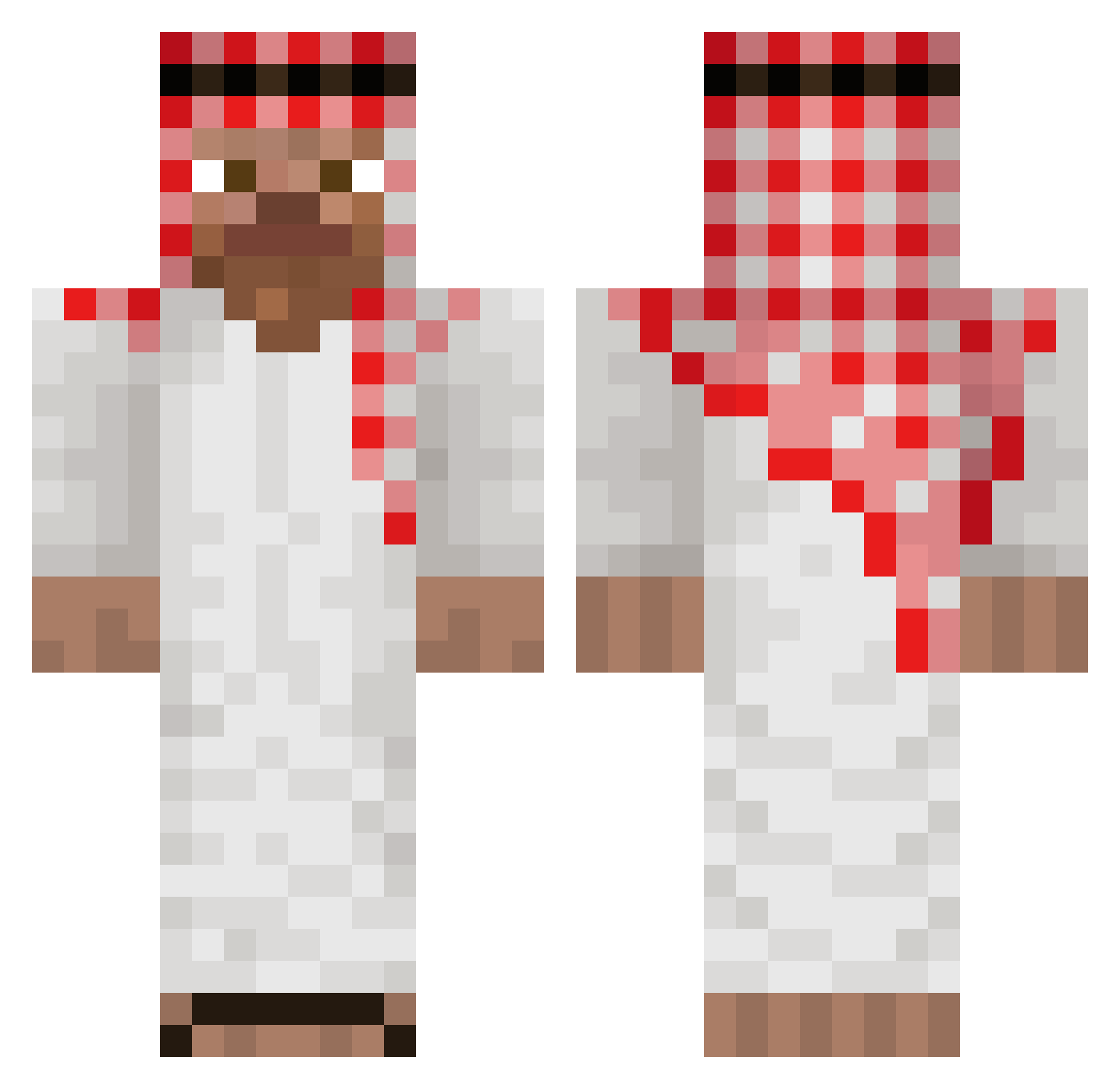 Sajmoonnn Minecraft skin, front and back view