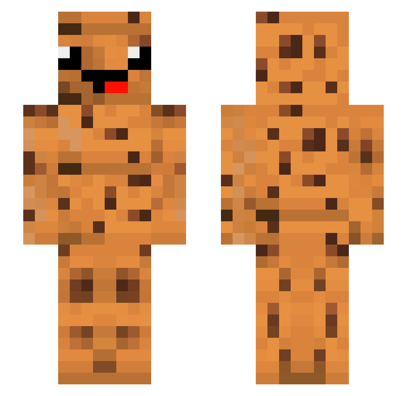 Lukakx Minecraft skin, front and back view