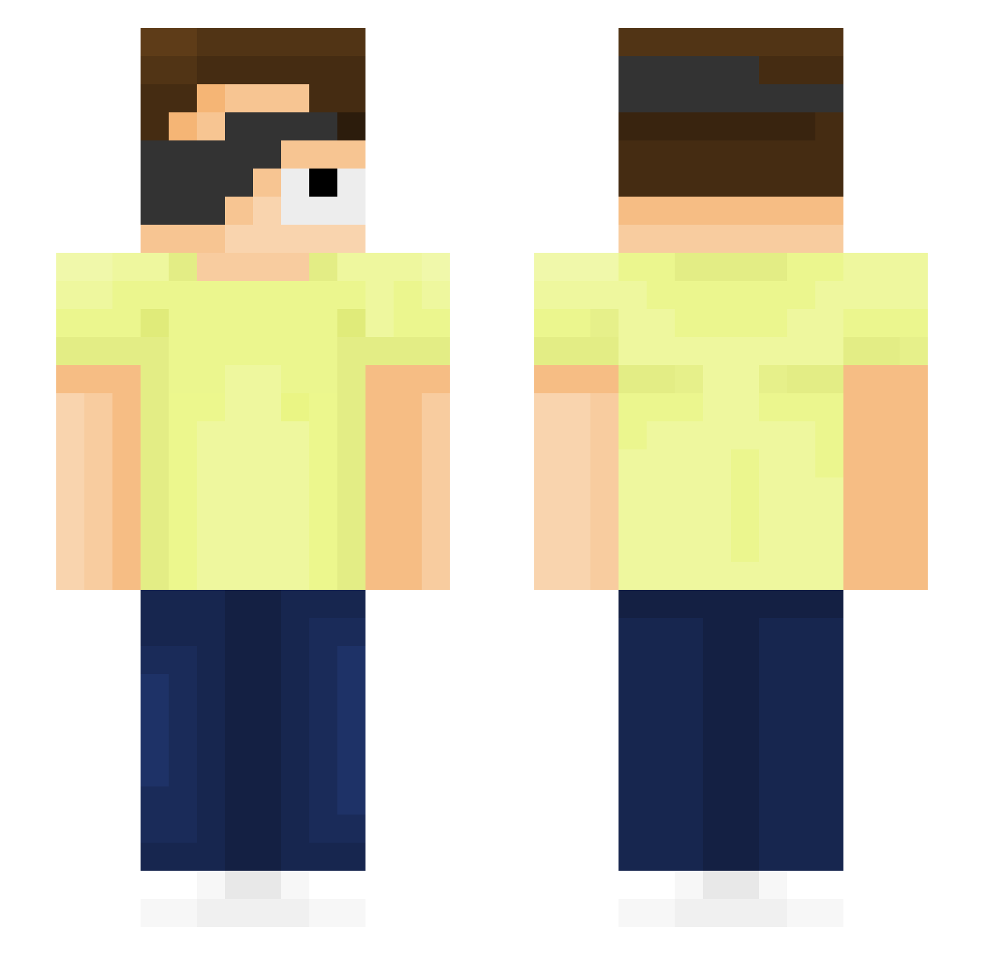 69MIRAS Minecraft skin, front and back view
