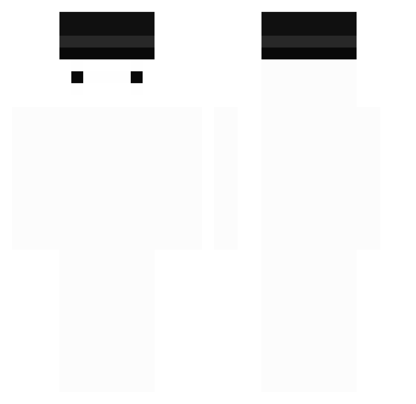 W8ster Minecraft skin, front and back view