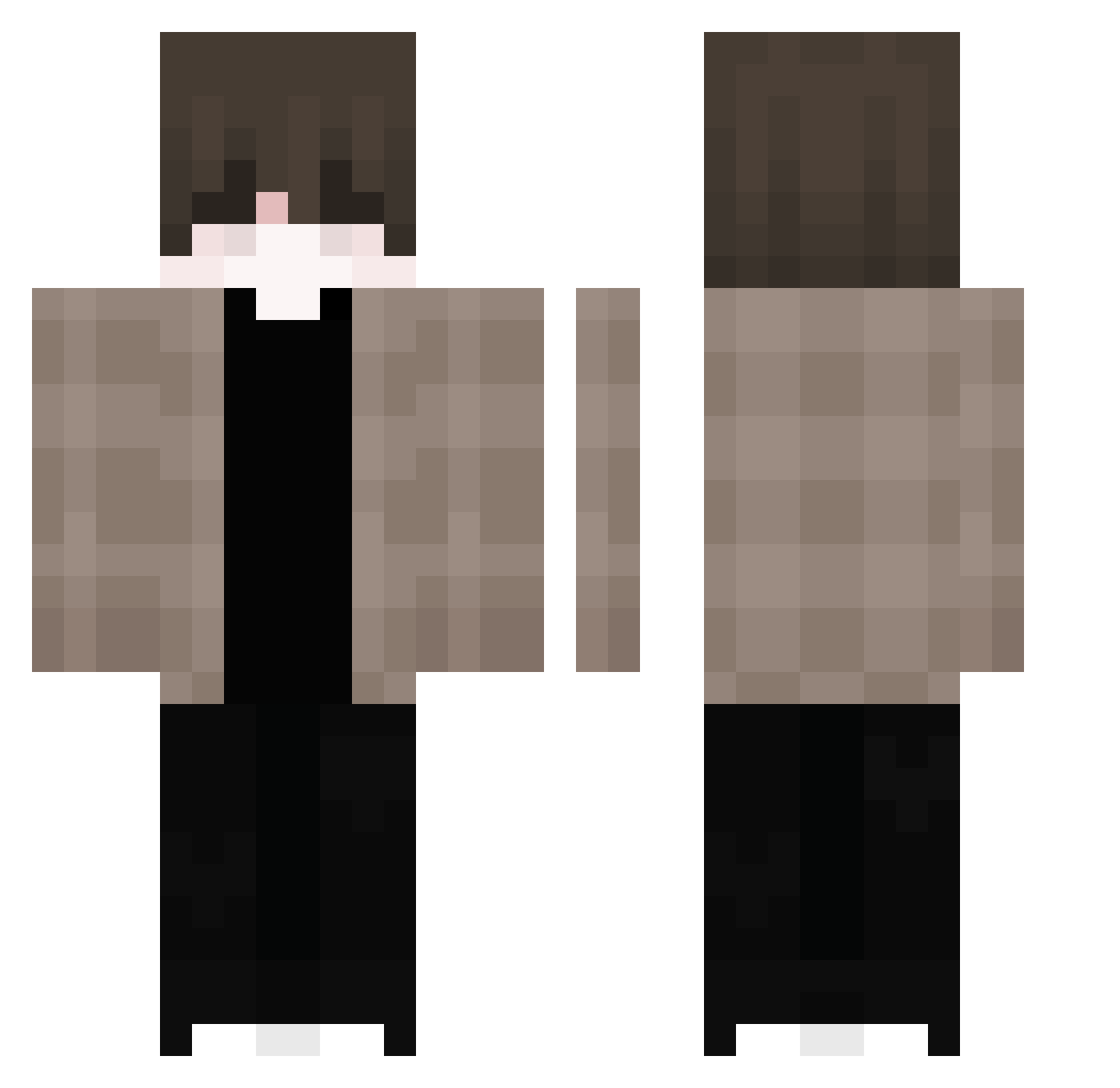 Vervienn Minecraft skin, front and back view