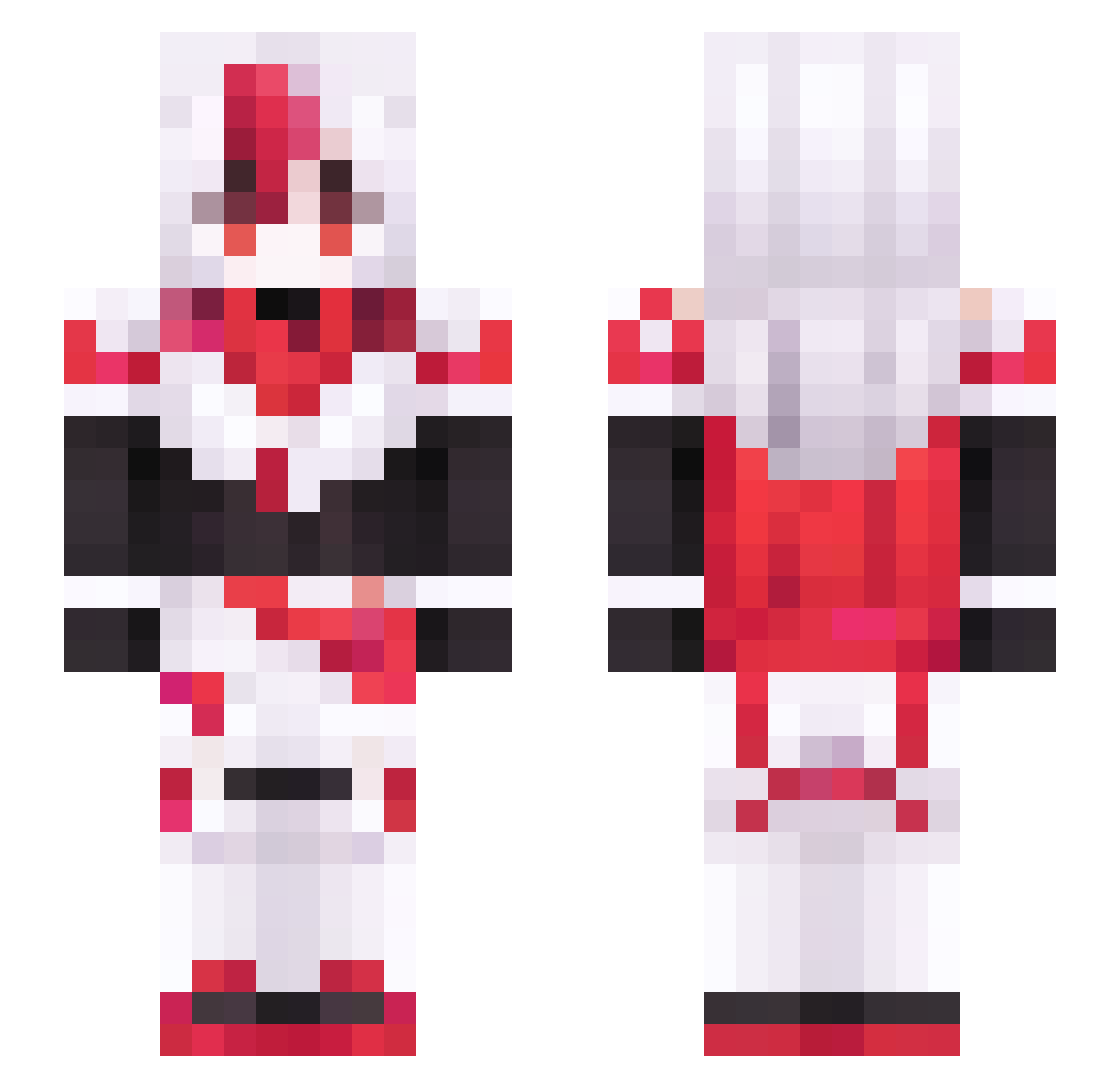 Dalin_ovo Minecraft skin, front and back view