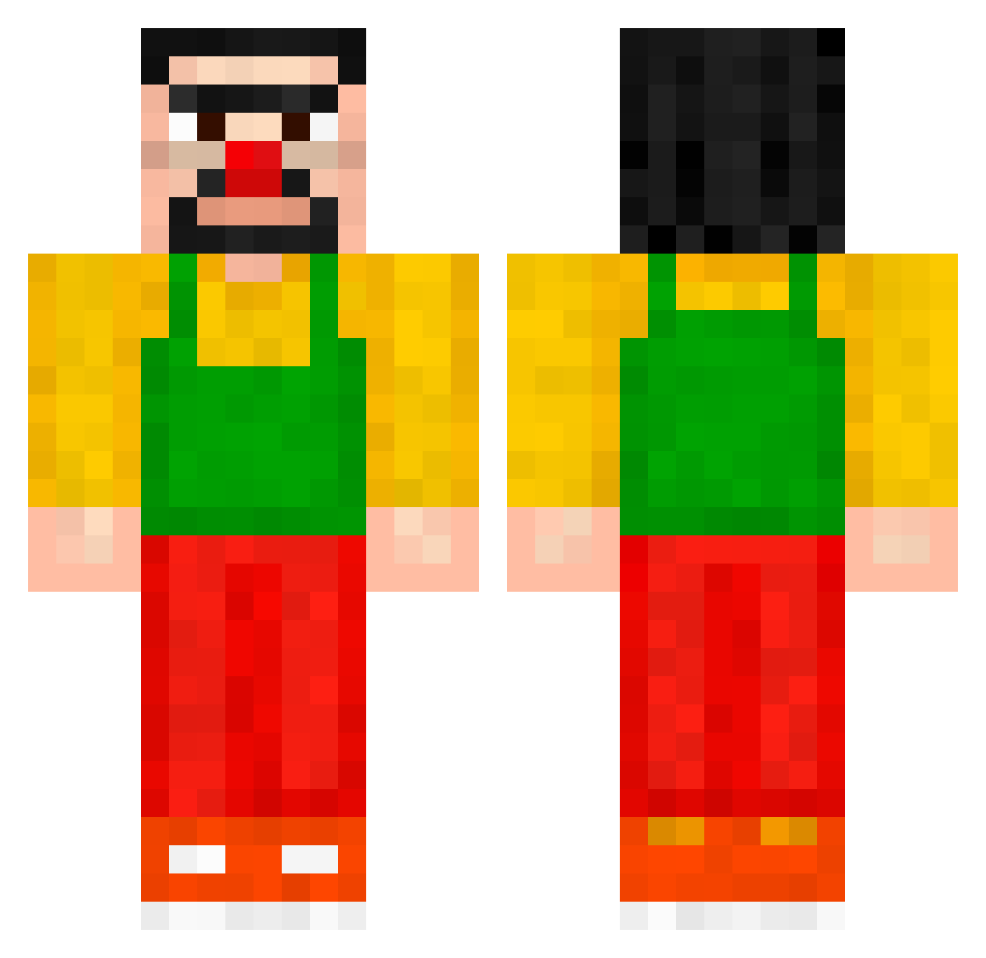 IldSnoffel Minecraft skin, front and back view