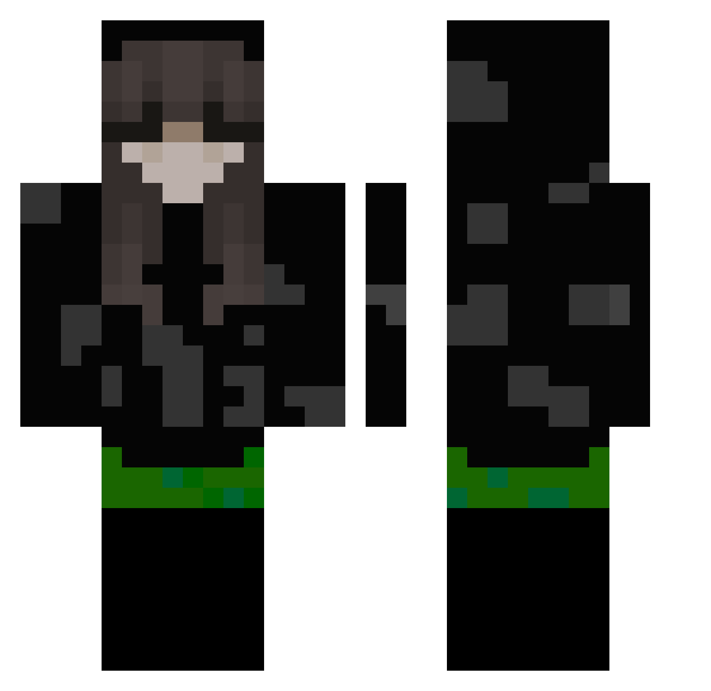 Yuki Minecraft skin, front and back view