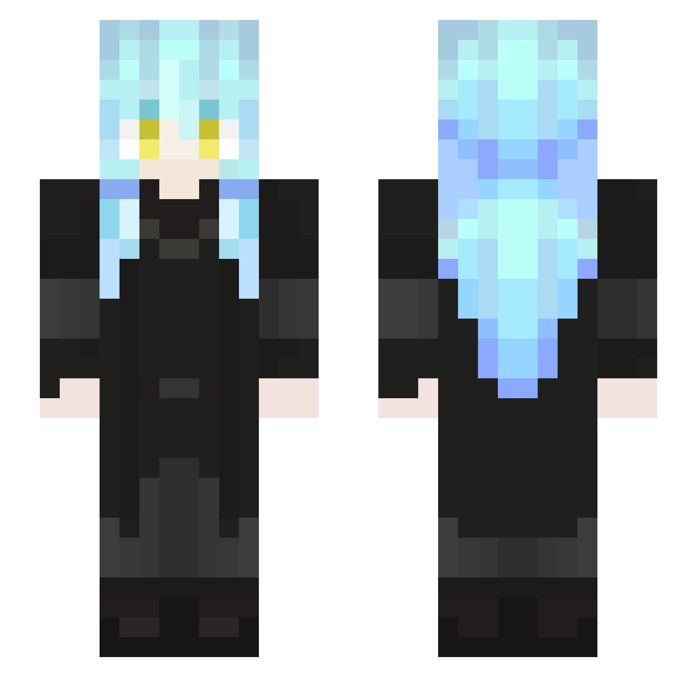 XKnifey_BoiiX Minecraft skin, front and back view