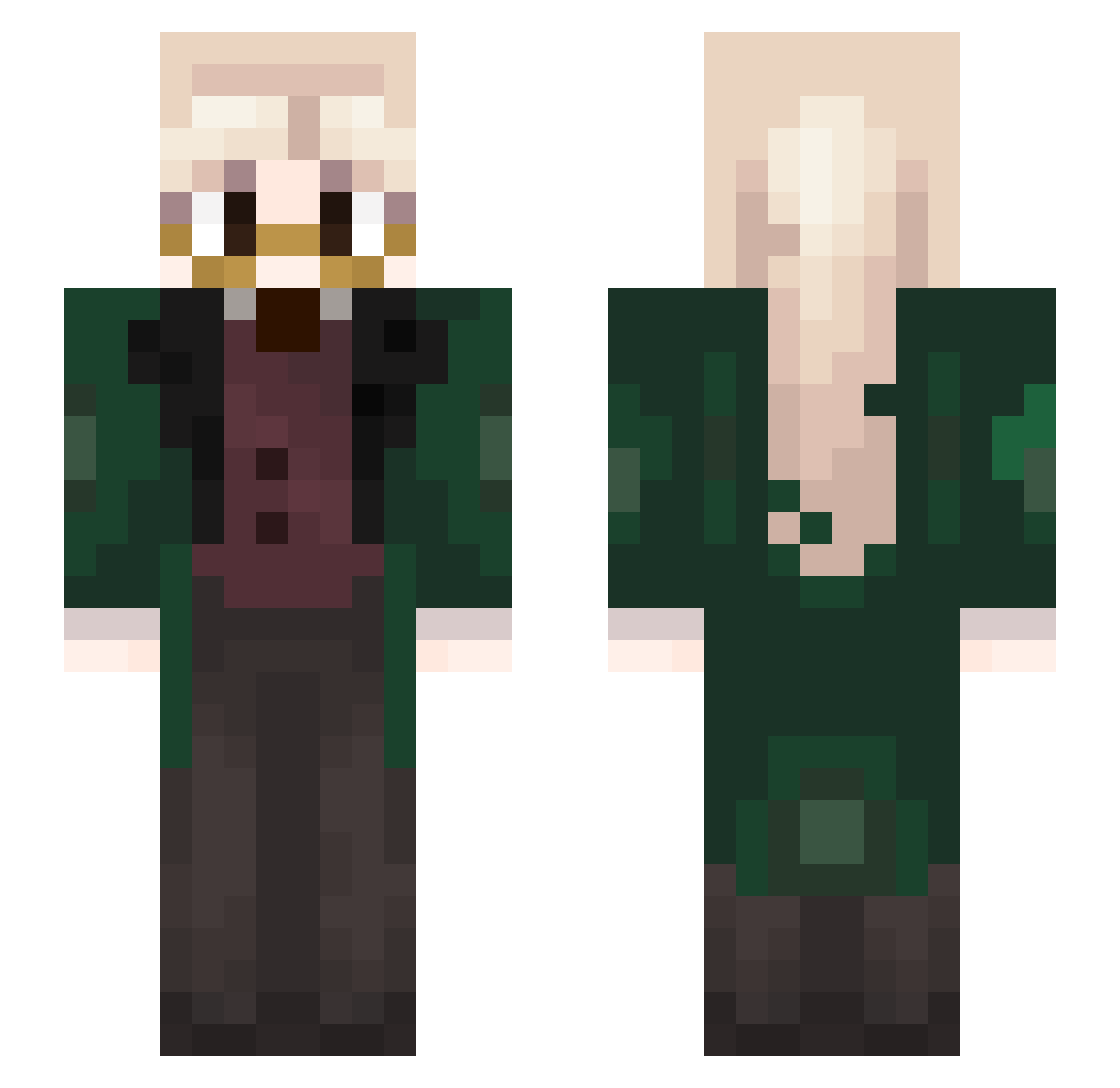 Kattanna_Queen Minecraft skin, front and back view