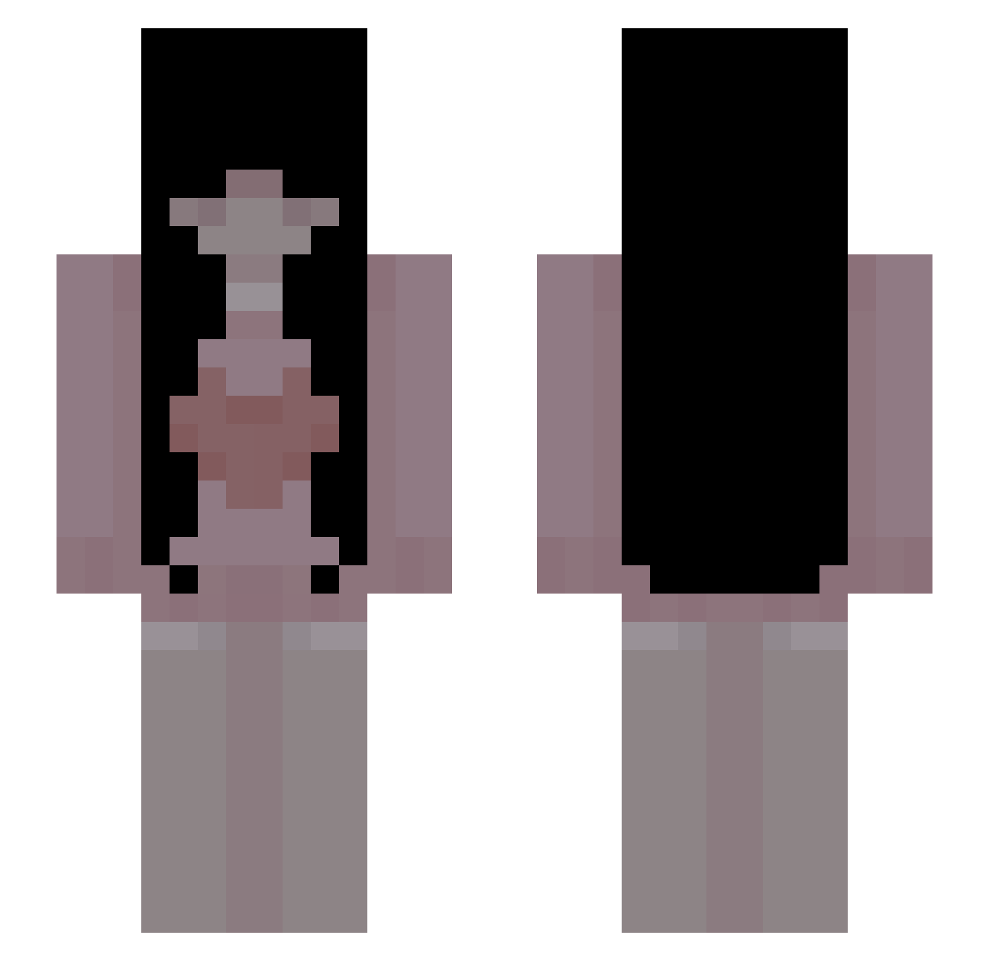 LemonZestyPants Minecraft skin, front and back view