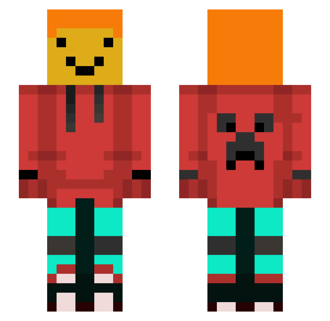 Siknmo__ Minecraft skin, front and back view