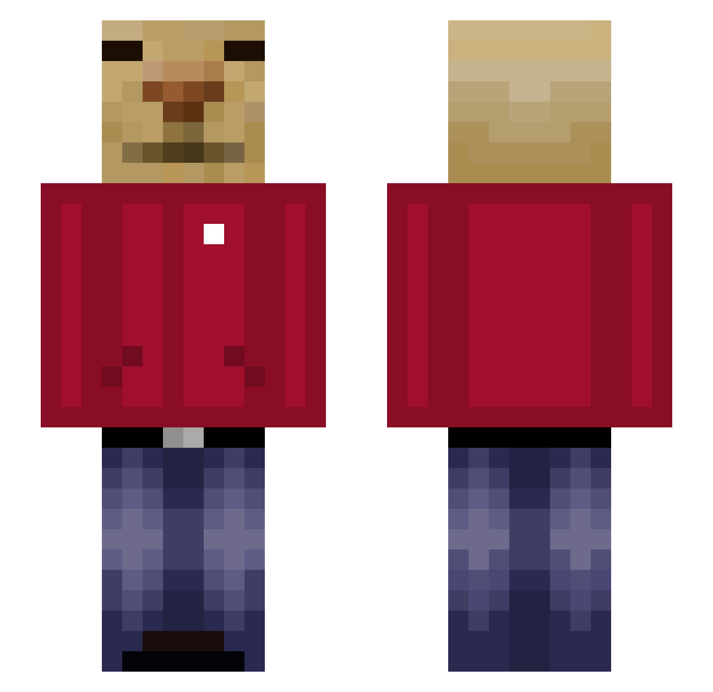 Liann2017 Minecraft skin, front and back view