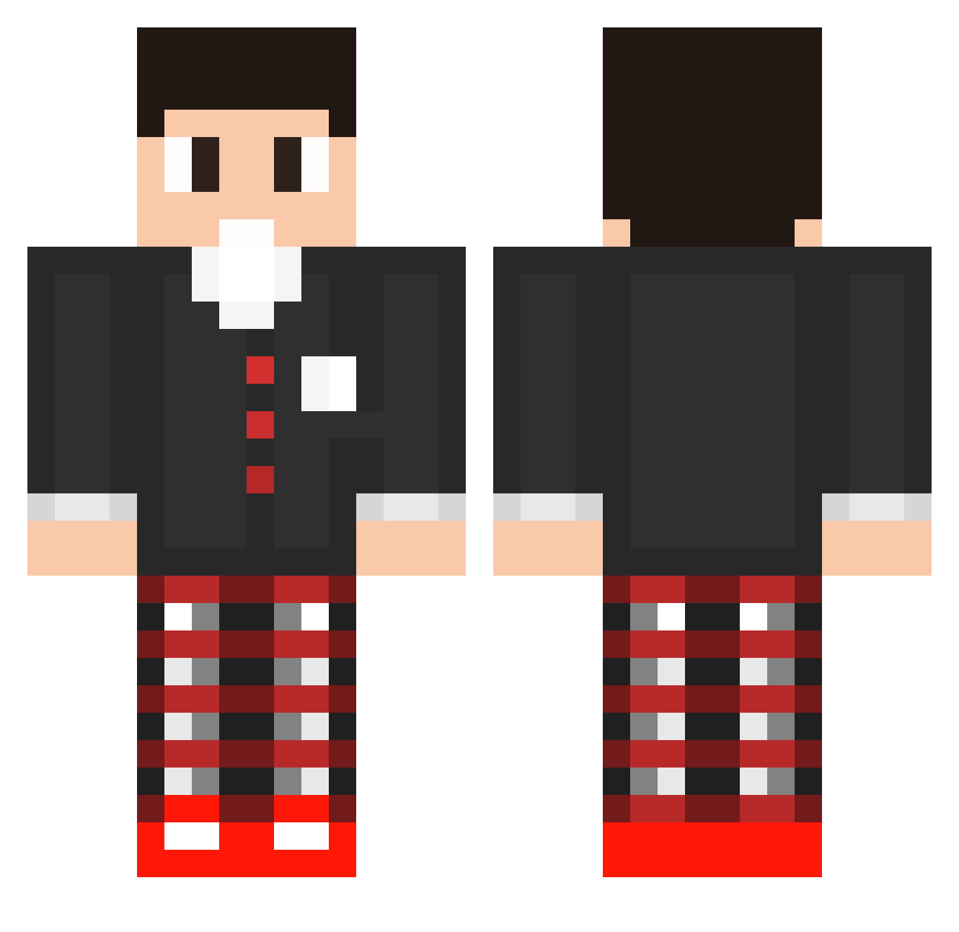 Viiiiitor563 Minecraft skin, front and back view