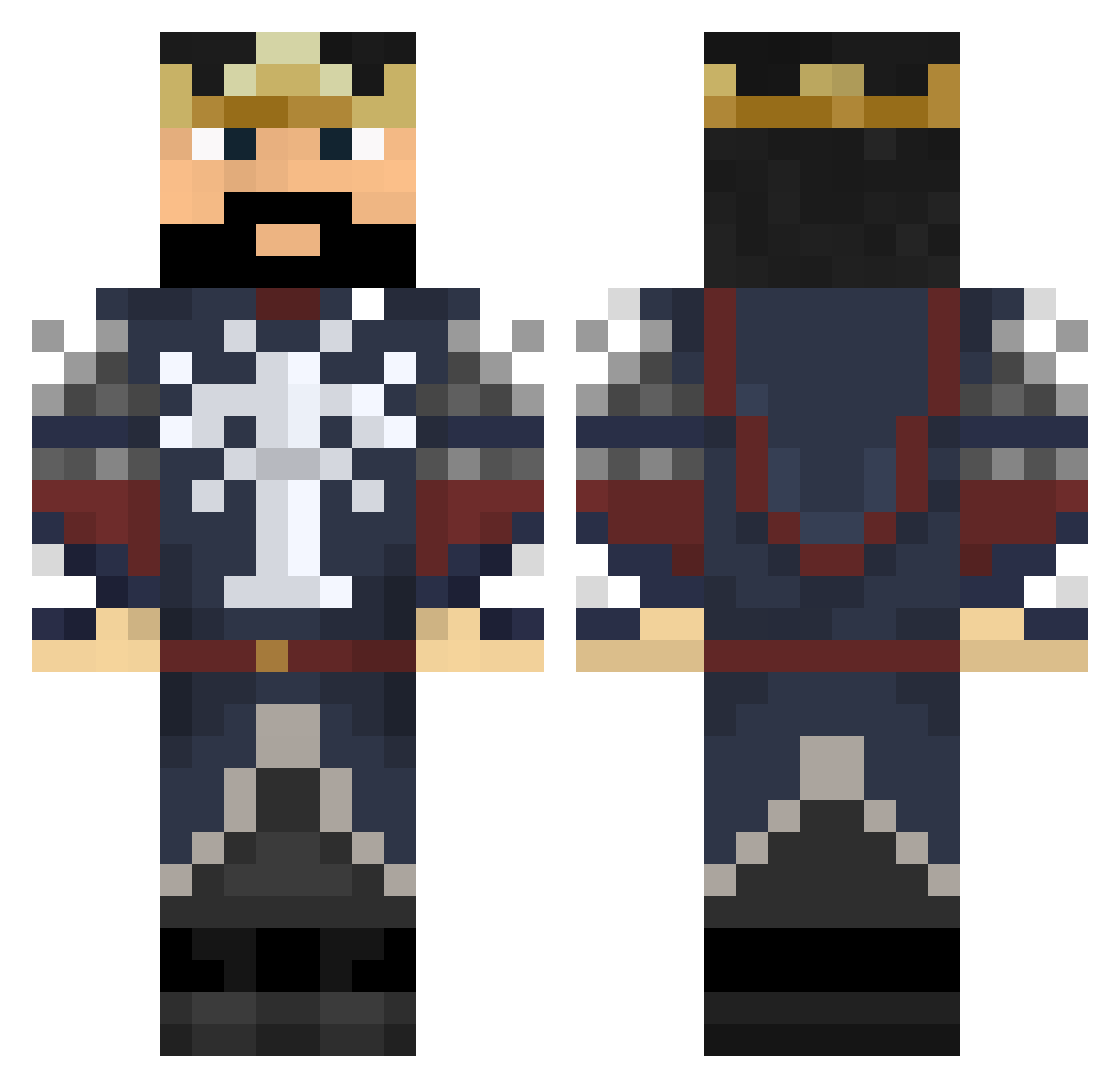 Laughterrr Minecraft skin, front and back view