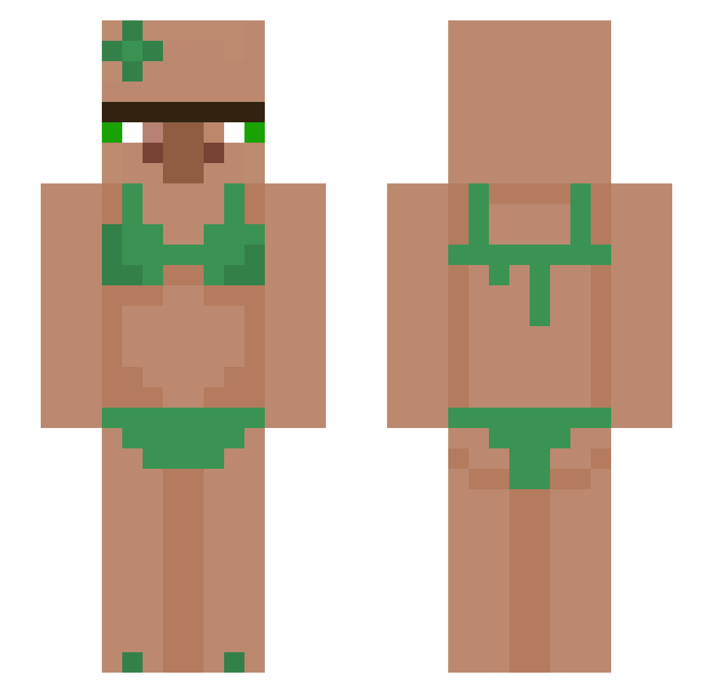 JSKang Minecraft skin, front and back view