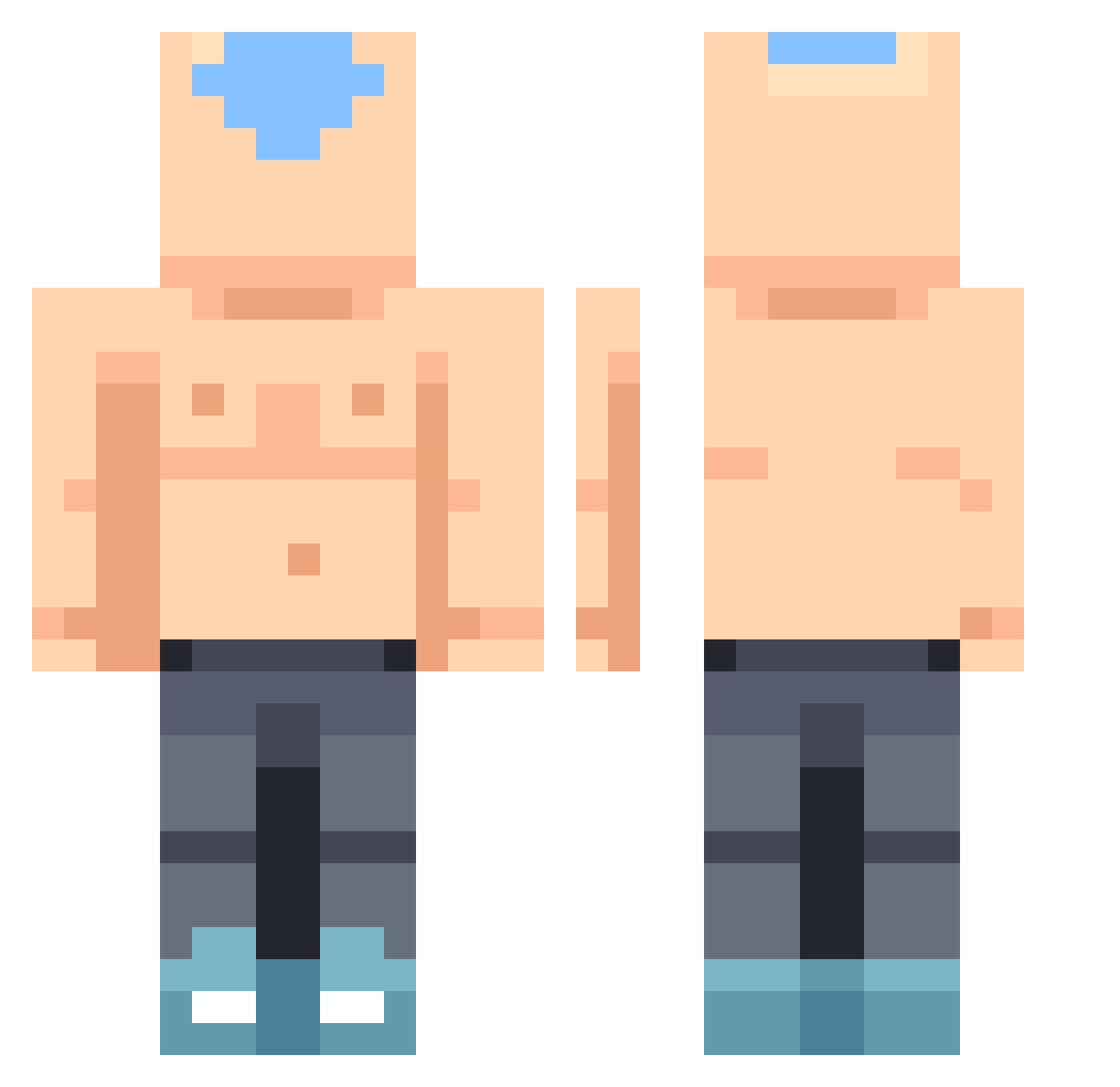 Venomusj1 Minecraft skin, front and back view