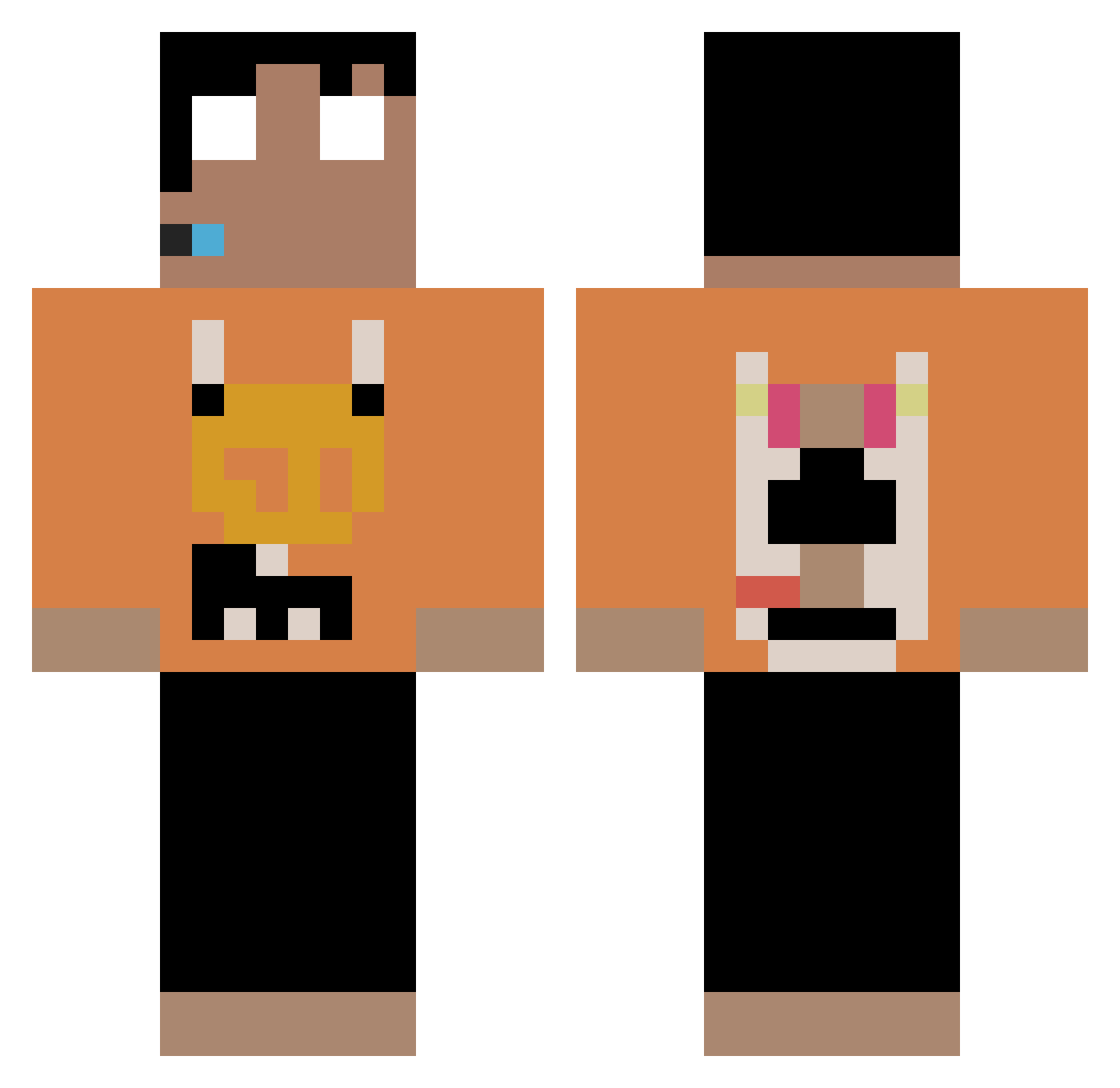 TutiCraft_Z Minecraft skin, front and back view