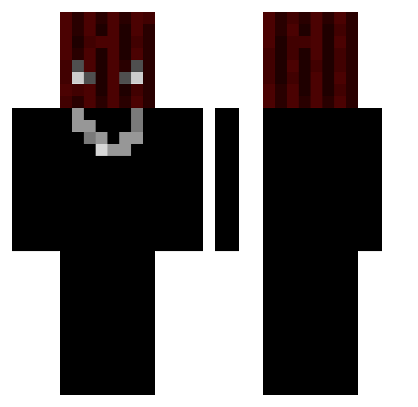tutuplayer19 Minecraft skin, front and back view