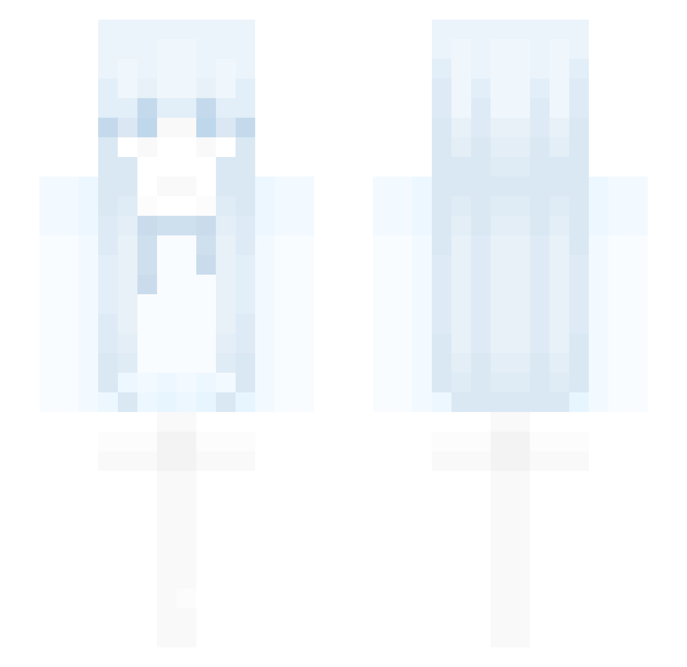 Happy Minecraft skin, front and back view