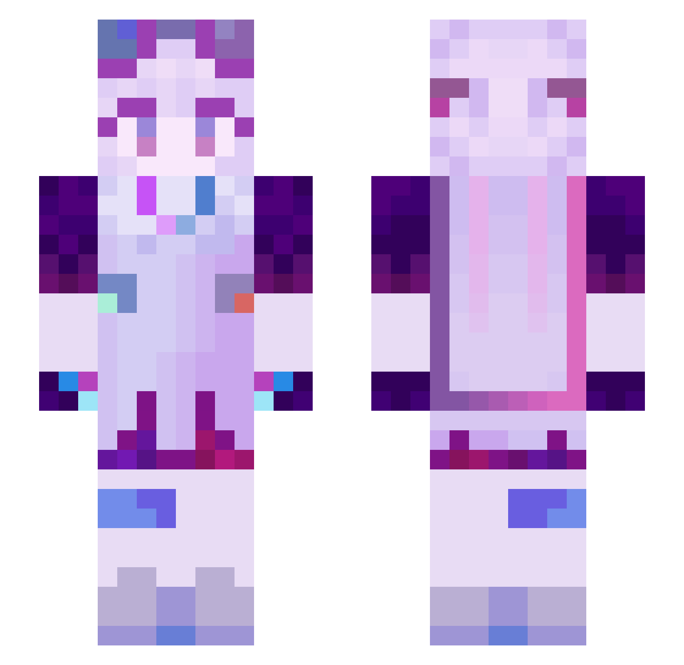 Sakai0525 Minecraft skin, front and back view