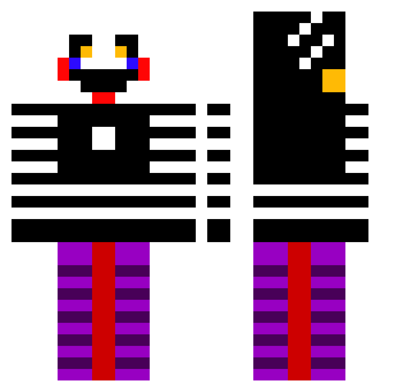xprodiabli Minecraft skin, front and back view