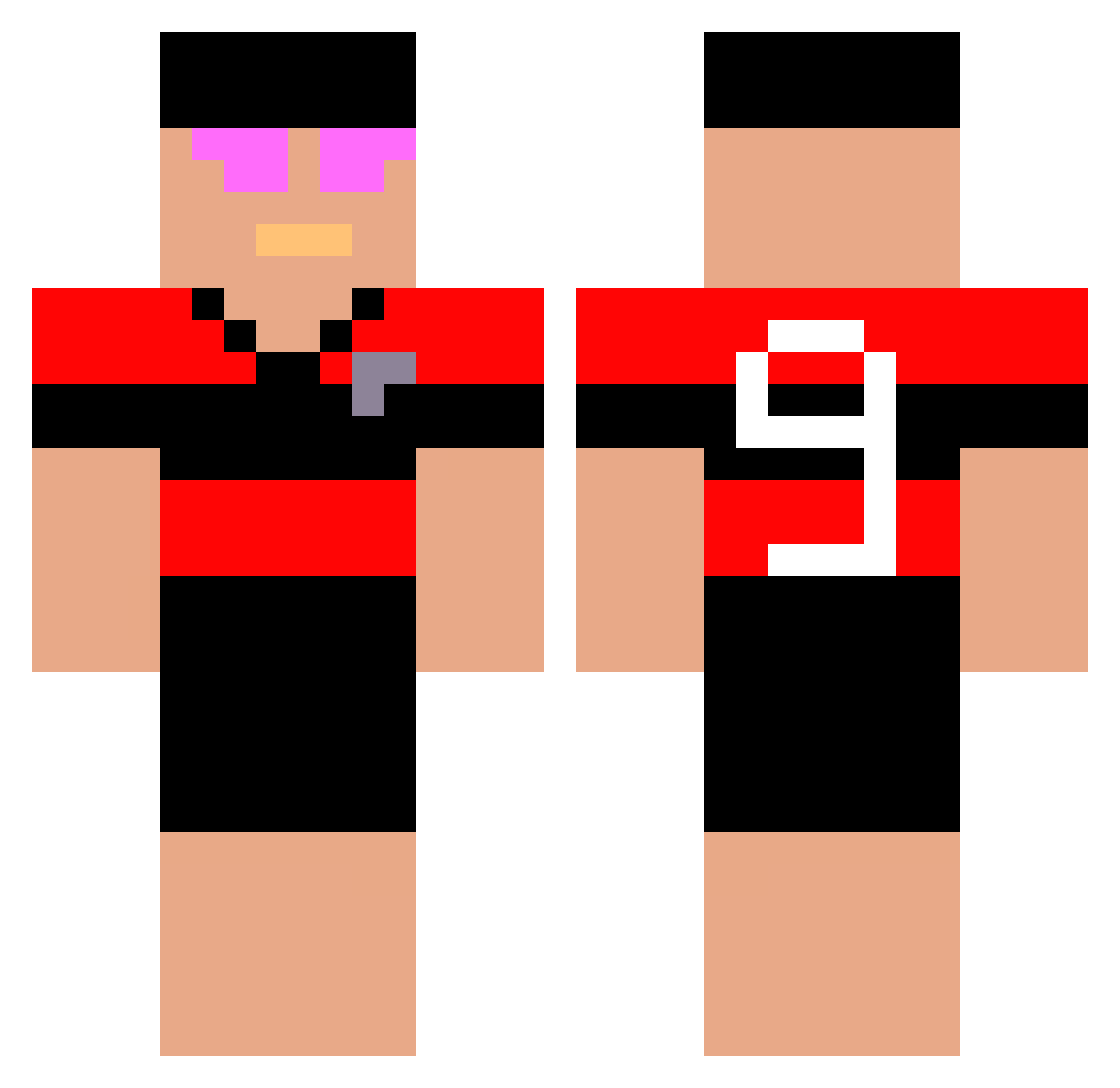 mmmmmmmmmmp Minecraft skin, front and back view
