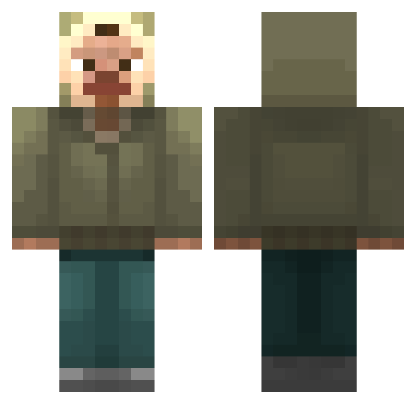 Toris__ Minecraft skin, front and back view
