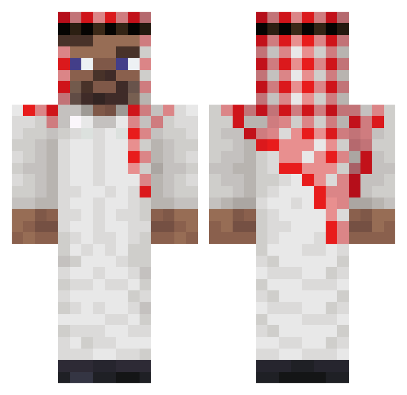 Ogenblikje Minecraft skin, front and back view
