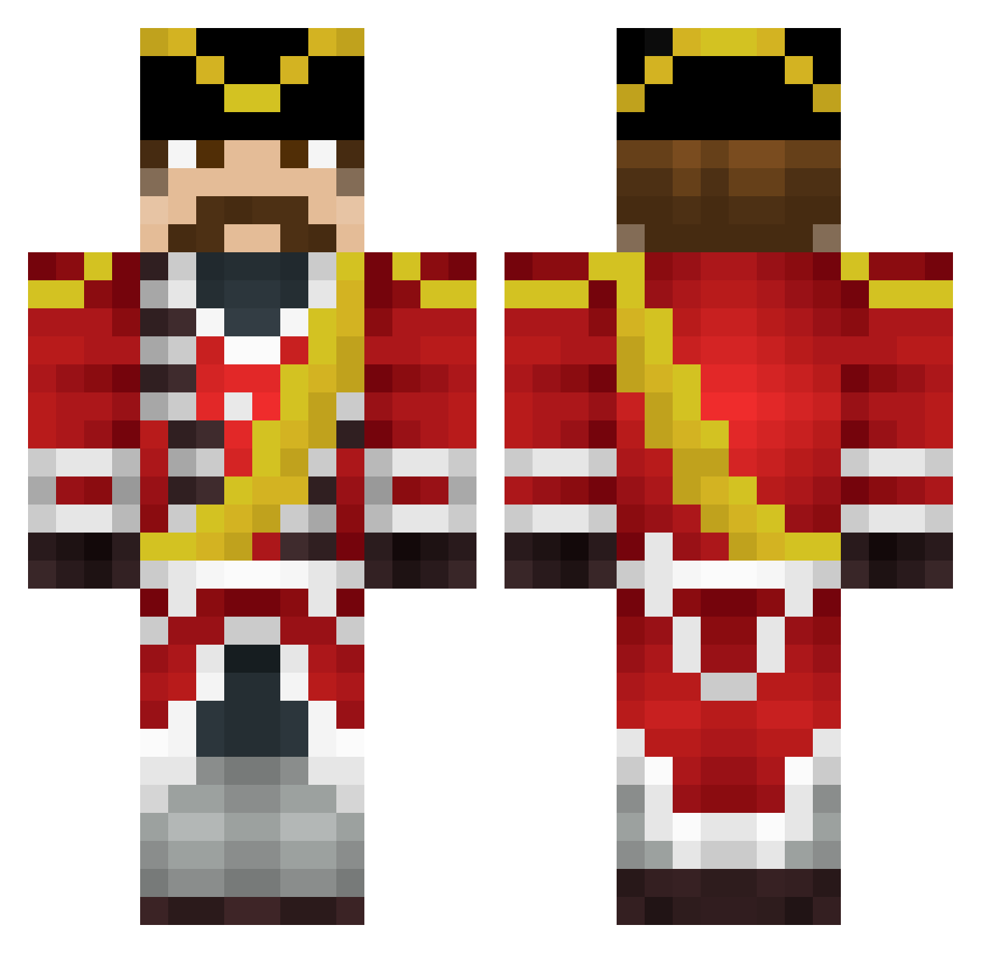 NekoMancer_wk Minecraft skin, front and back view