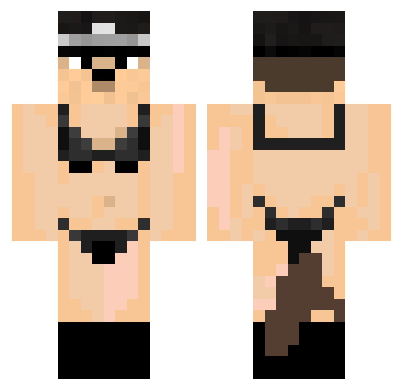 Skenzy_ Minecraft skin, front and back view