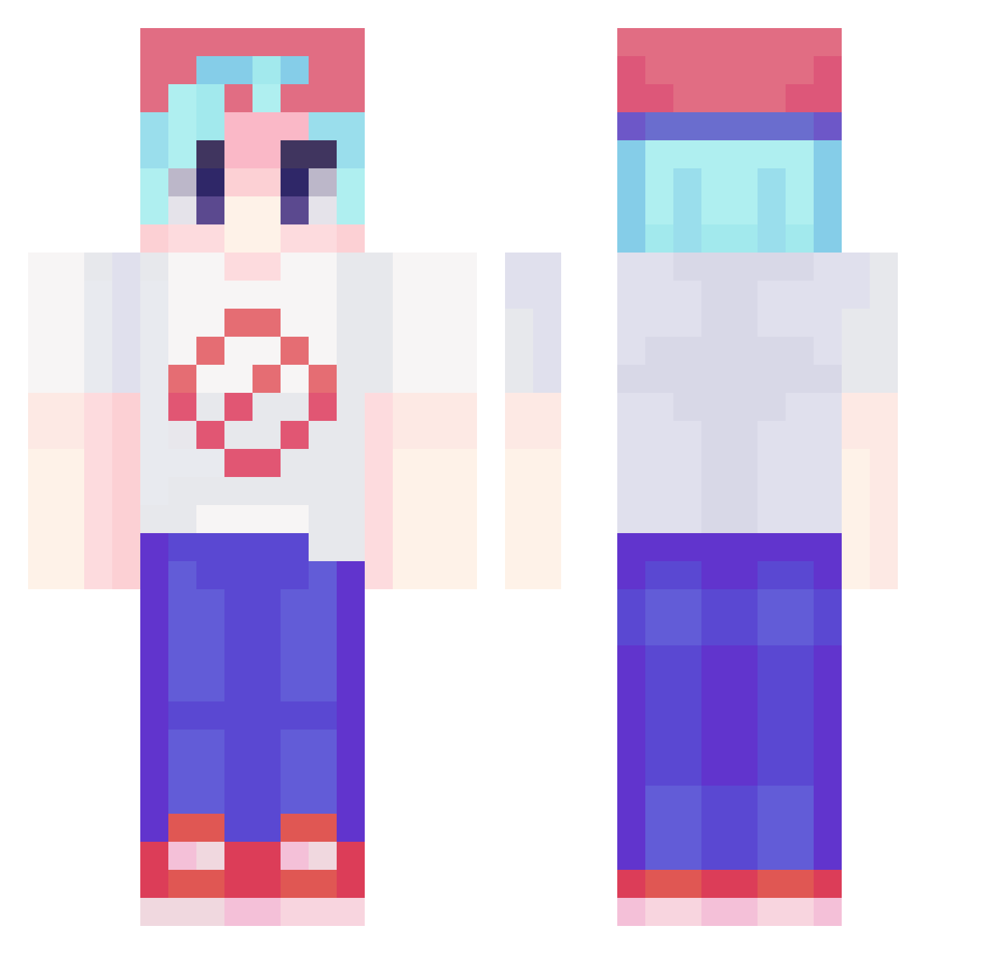 izzyanim Minecraft skin, front and back view