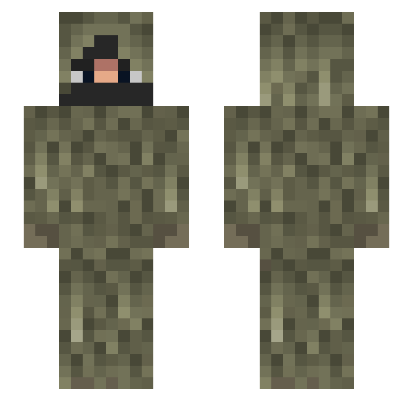 _HappyPilot_ Minecraft skin, front and back view