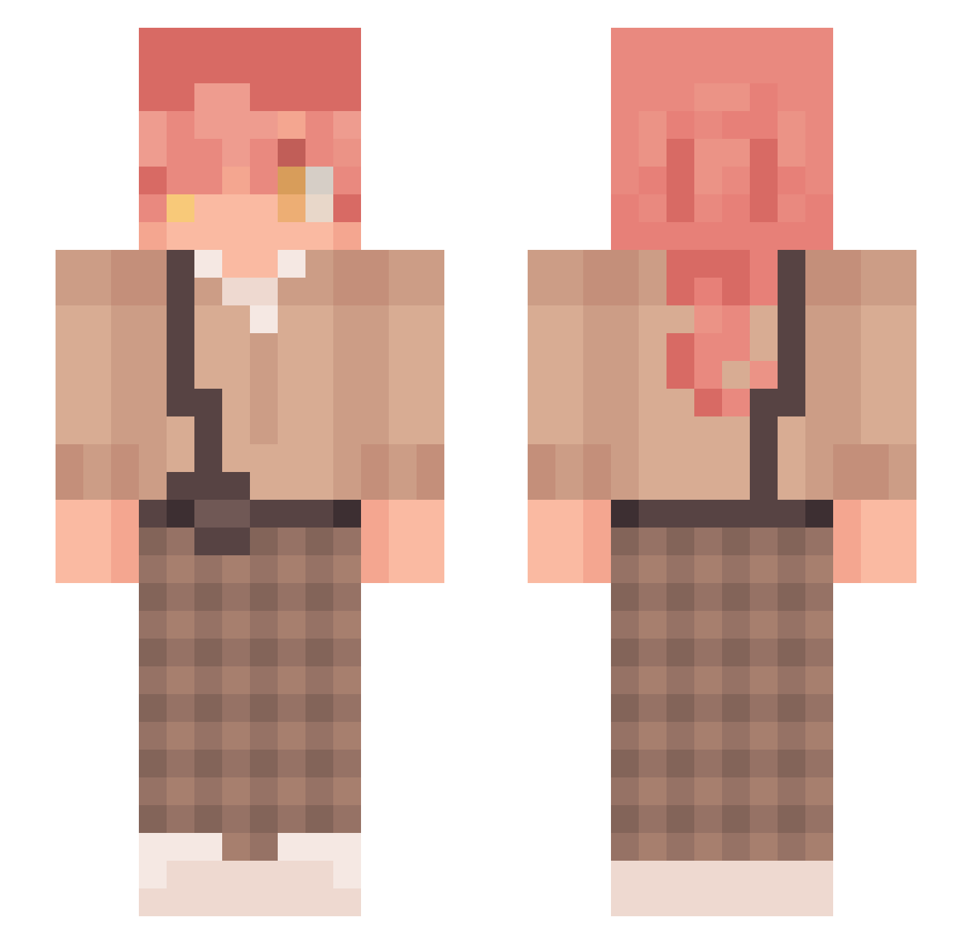 Widow_ghost Minecraft skin, front and back view
