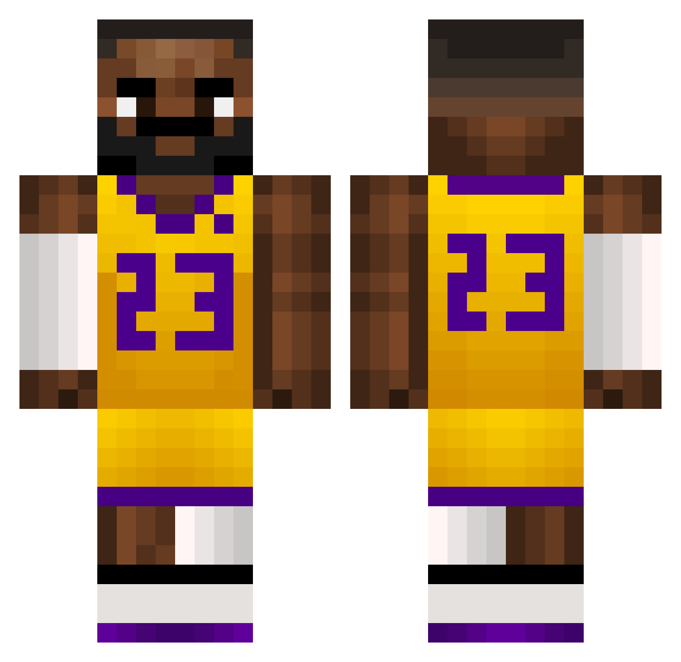 Paupri10 Minecraft skin, front and back view