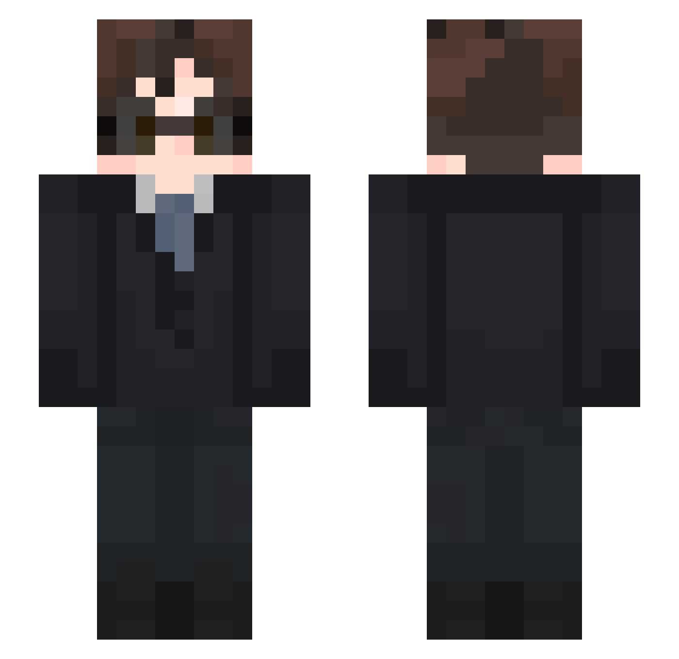 Sovushkka Minecraft skin, front and back view