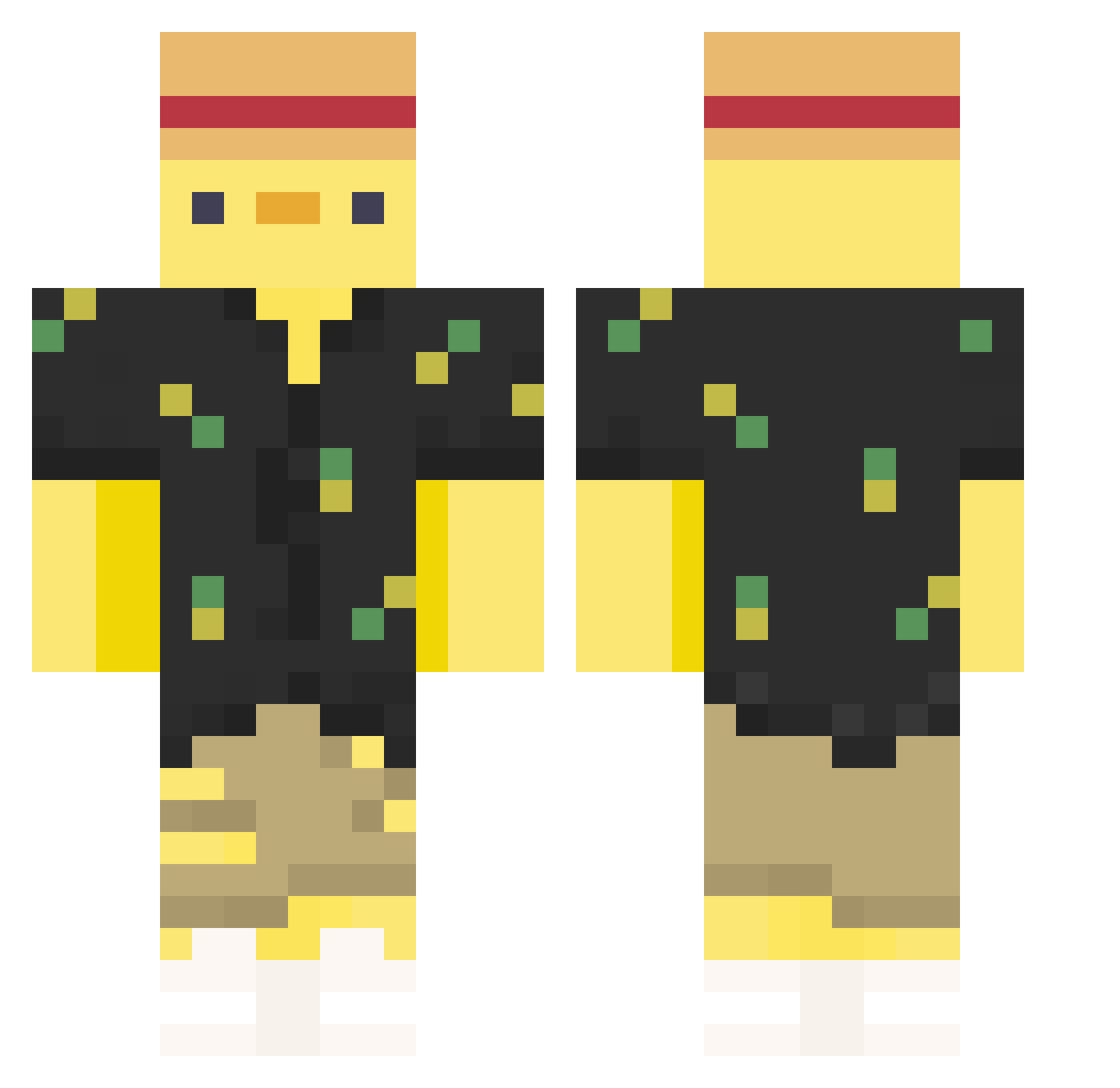 XXXfabricio11XXX Minecraft skin, front and back view
