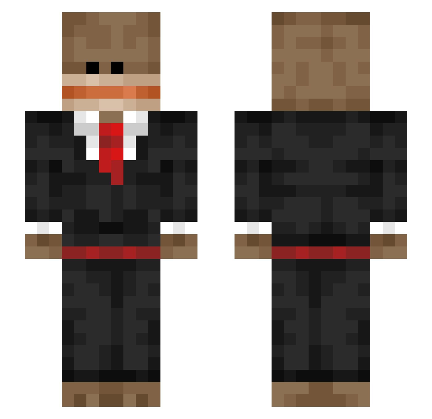 Rio_YT Minecraft skin, front and back view