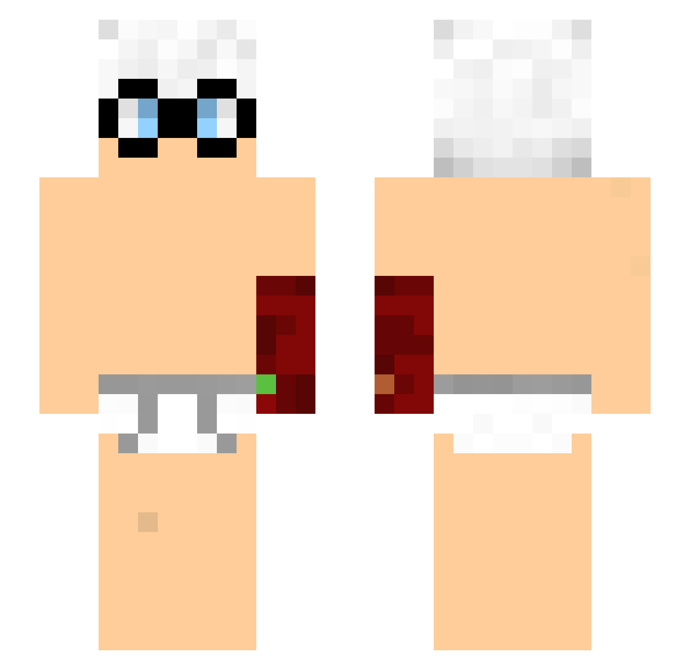 SenseiBill Minecraft skin, front and back view