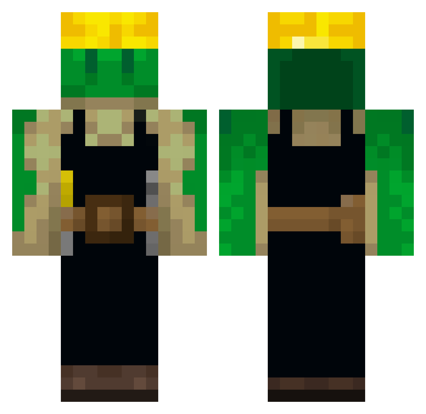 VIniSilas Minecraft skin, front and back view
