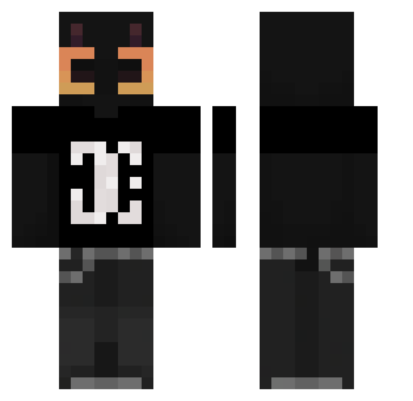 WilliMartinelli Minecraft skin, front and back view