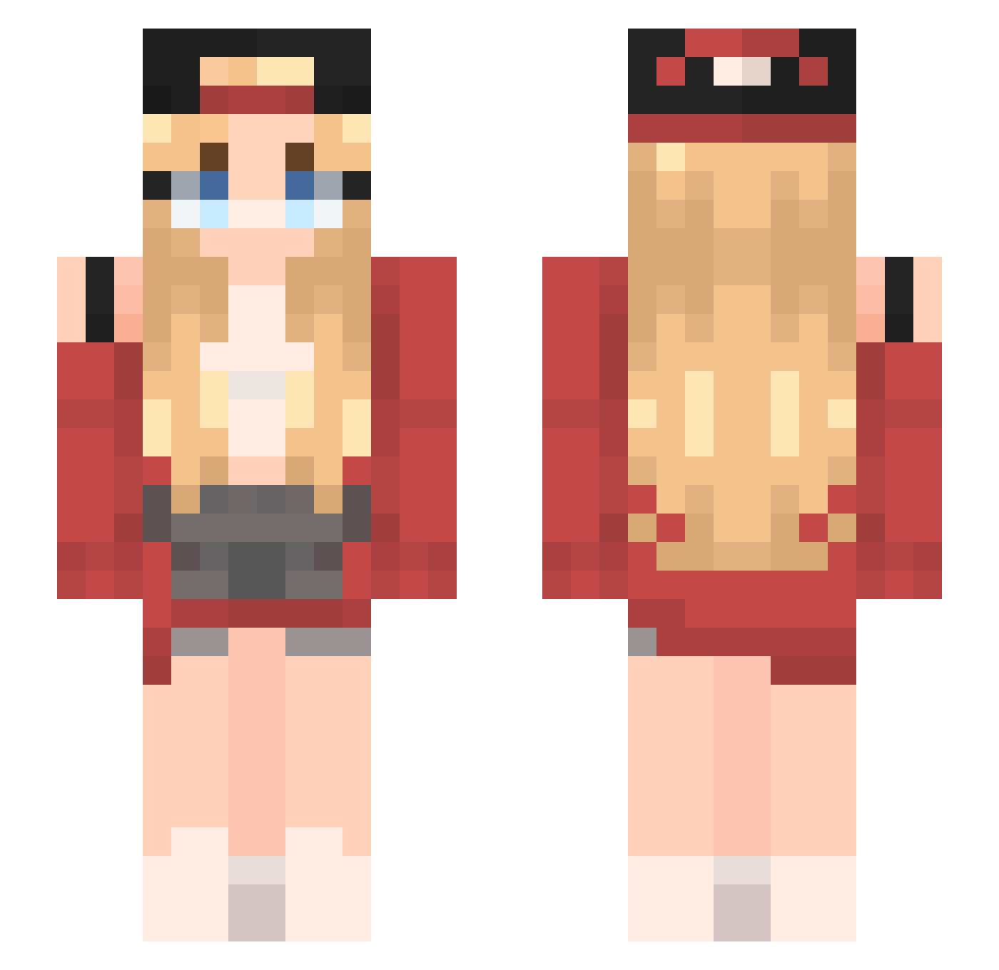 ola22201 Minecraft skin, front and back view