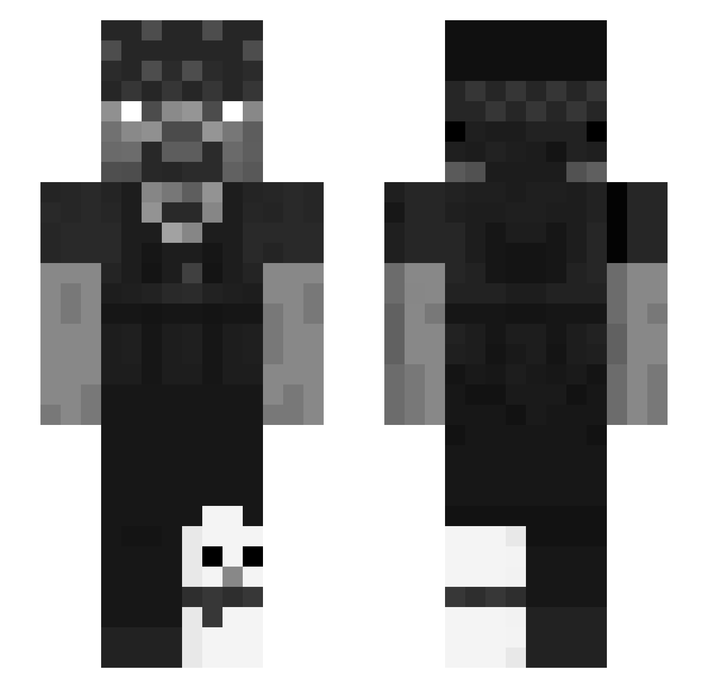 puzhin Minecraft skin, front and back view
