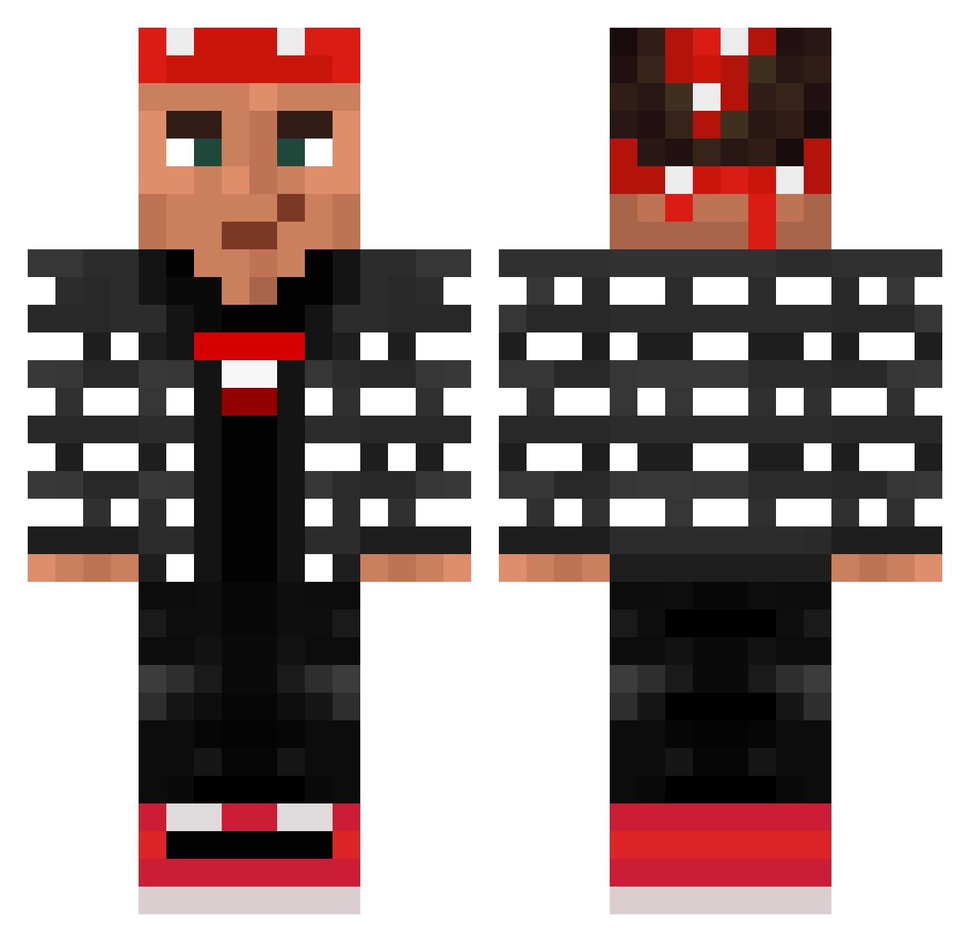 RicardoWithDrip Minecraft skin, front and back view