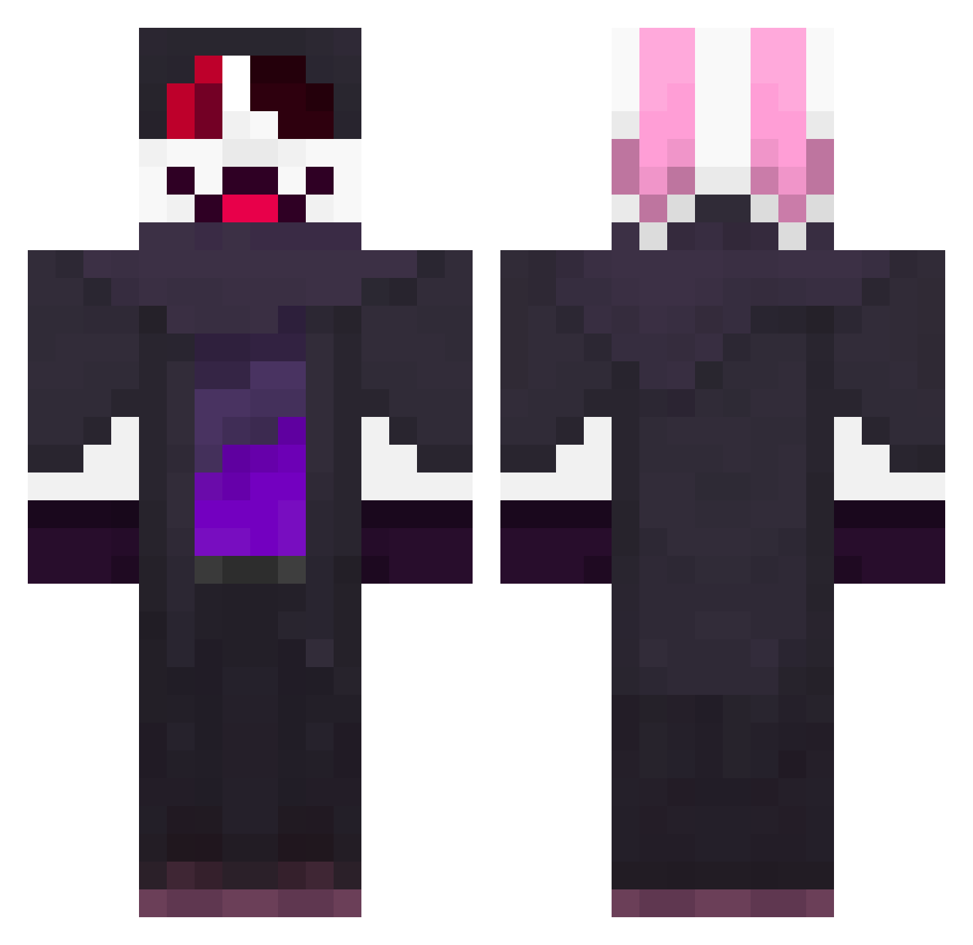LabyrinthXx_ Minecraft skin, front and back view