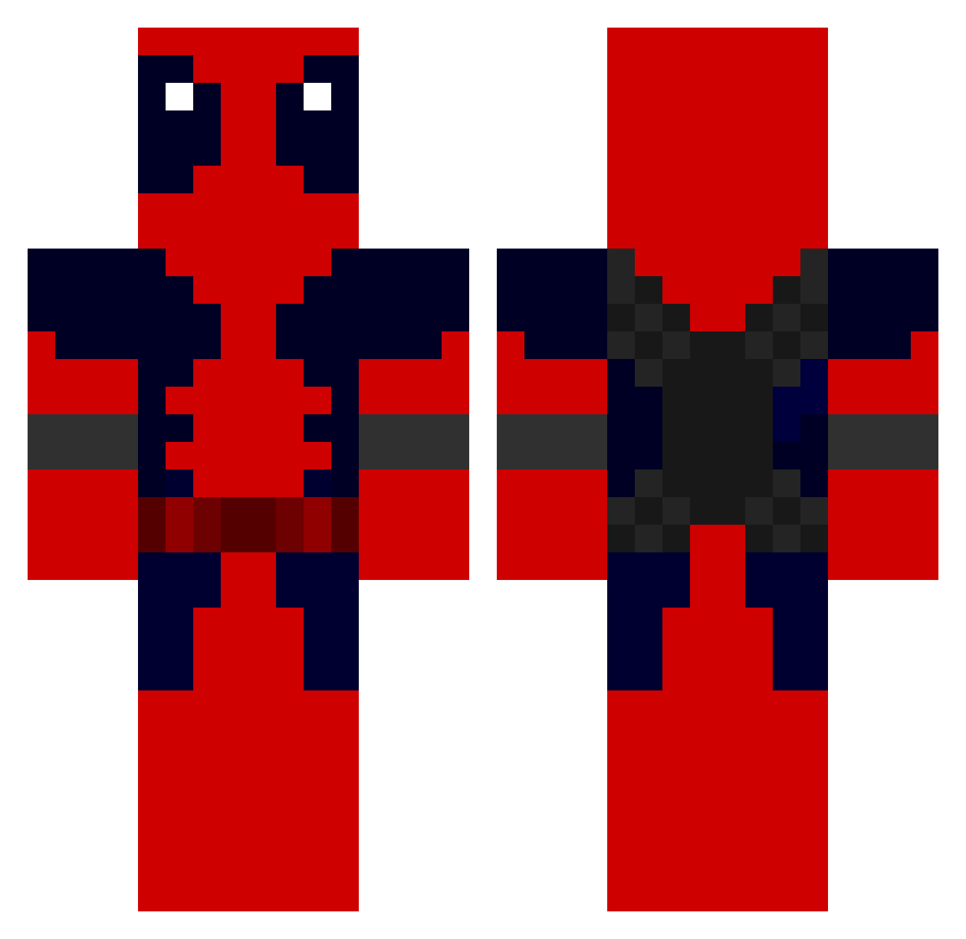 Harlene Minecraft skin, front and back view