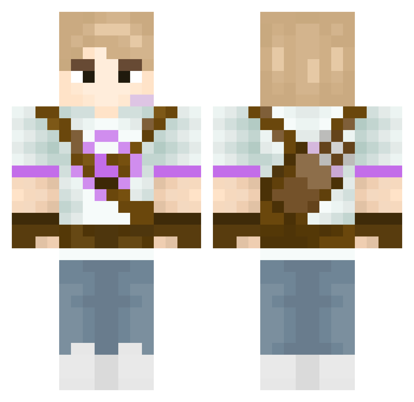 Dedpig1234 Minecraft skin, front and back view