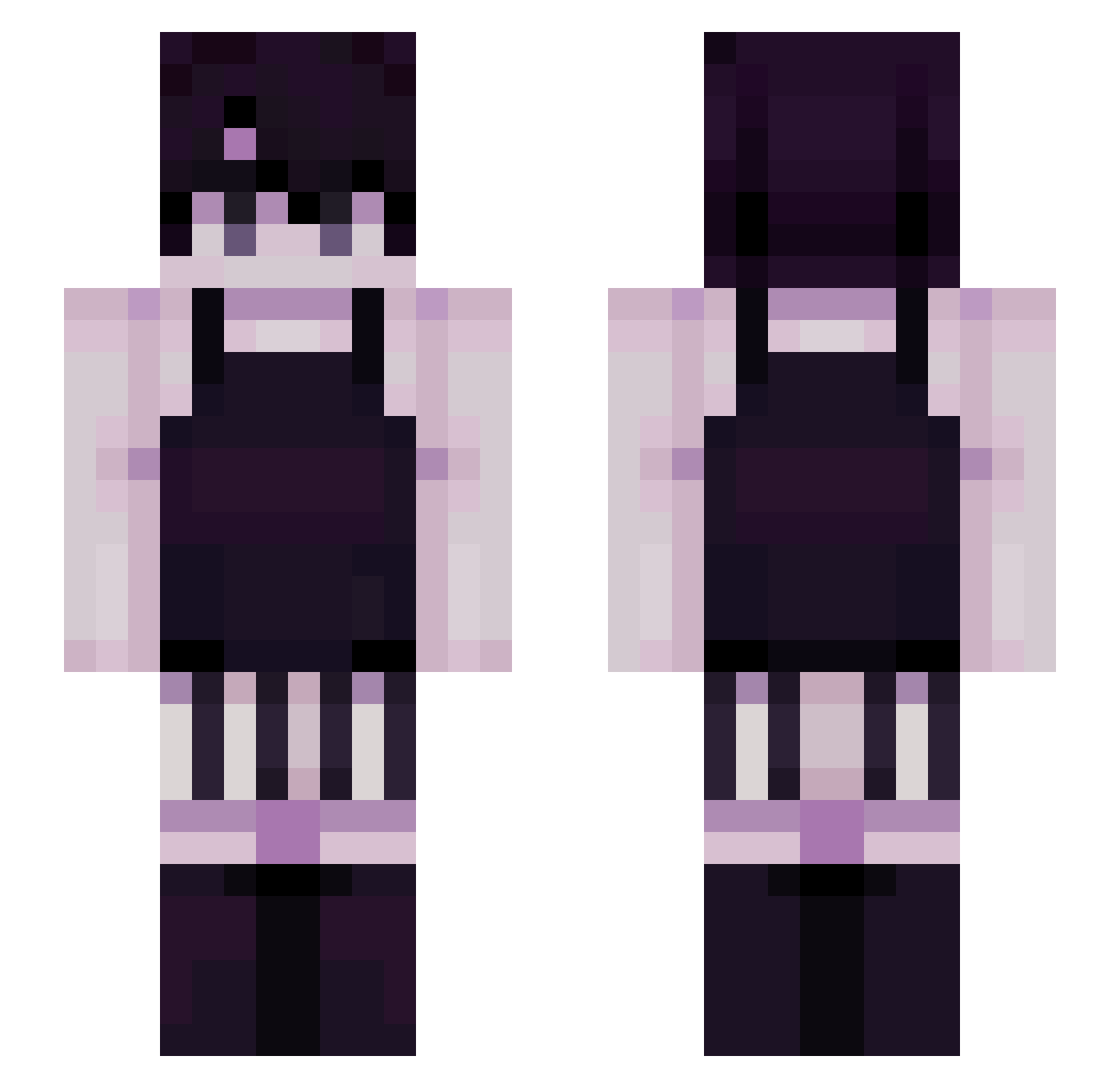 finiasii Minecraft skin, front and back view
