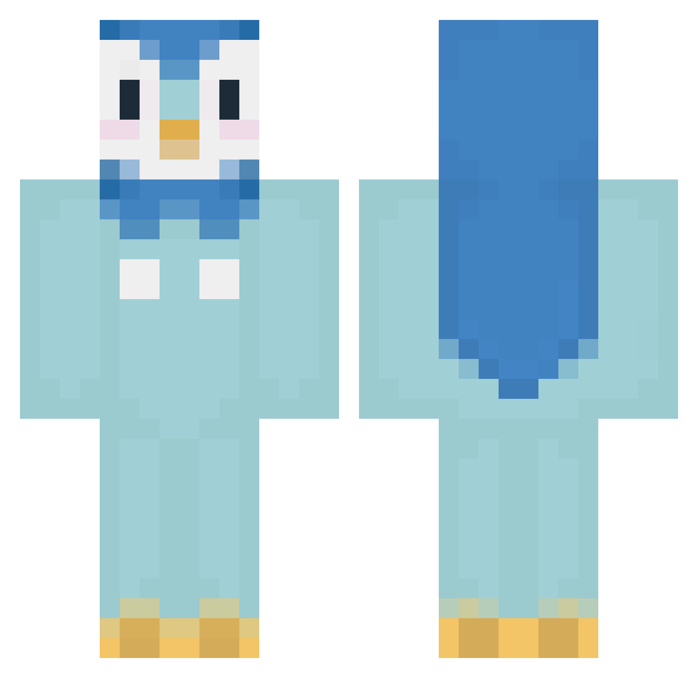 Tomabo17 Minecraft skin, front and back view