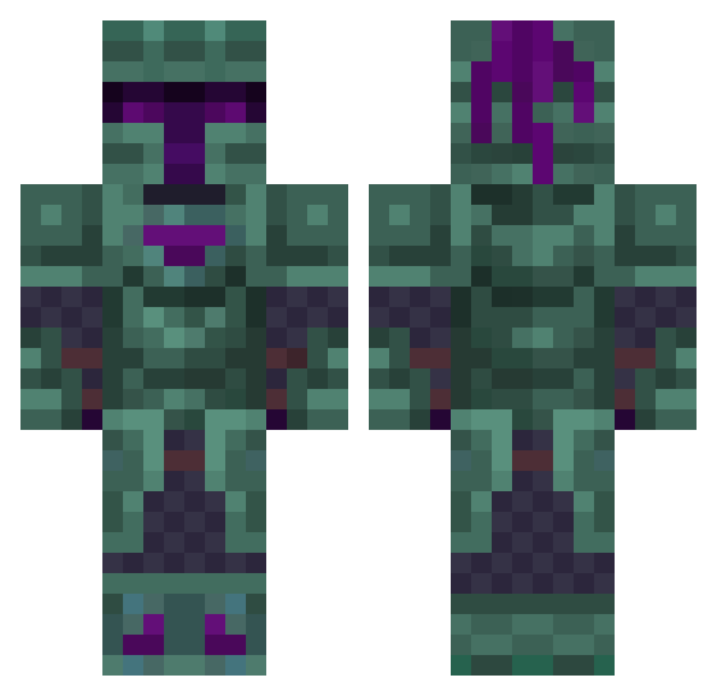 TELUSZZ Minecraft skin, front and back view