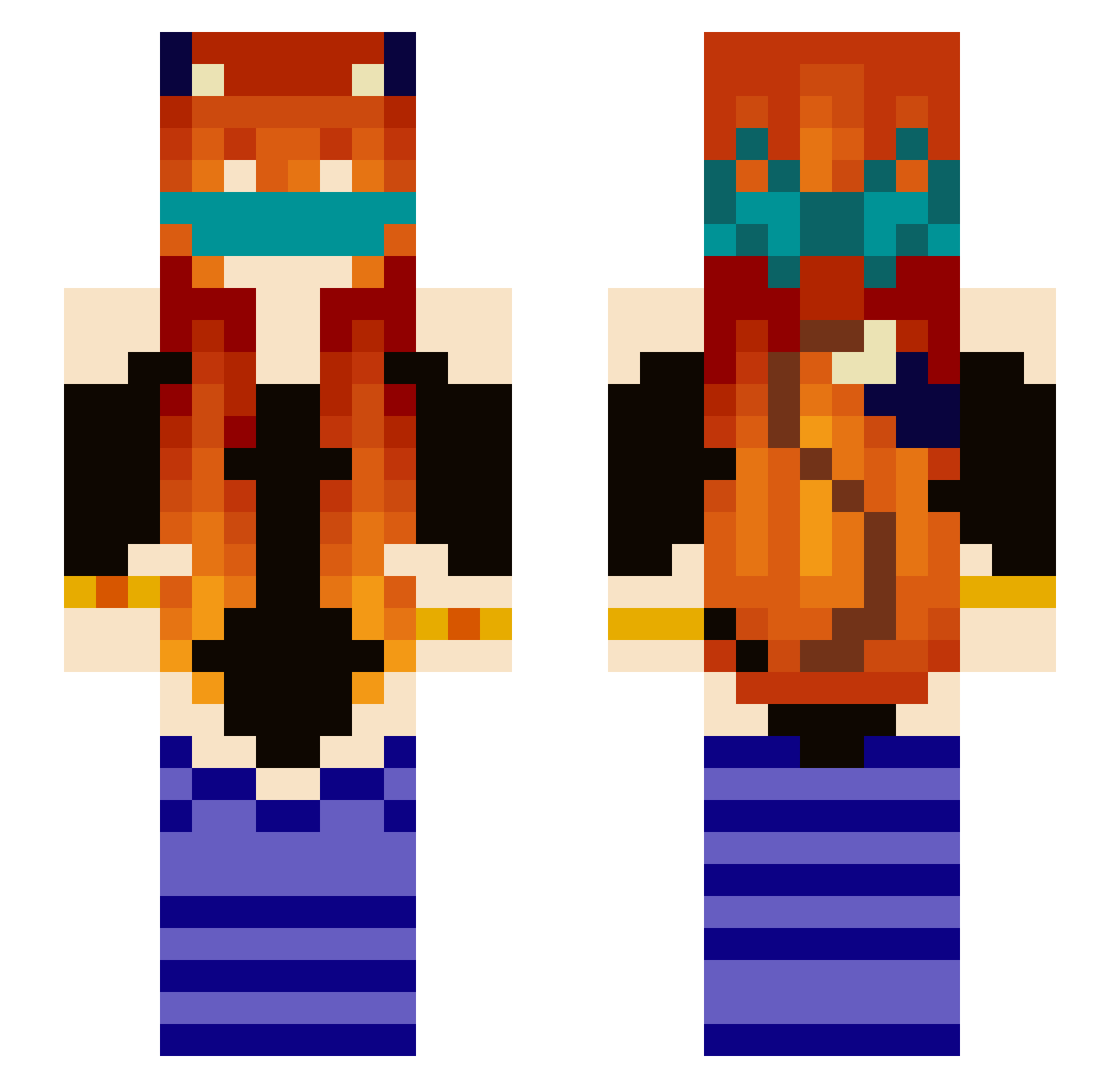 0_CRYPTID_0 Minecraft skin, front and back view