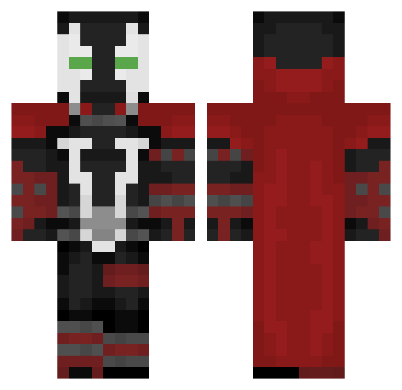 keimer Minecraft skin, front and back view